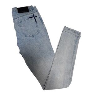 RtA Blue Skinny Jeans with Stylish Gradient